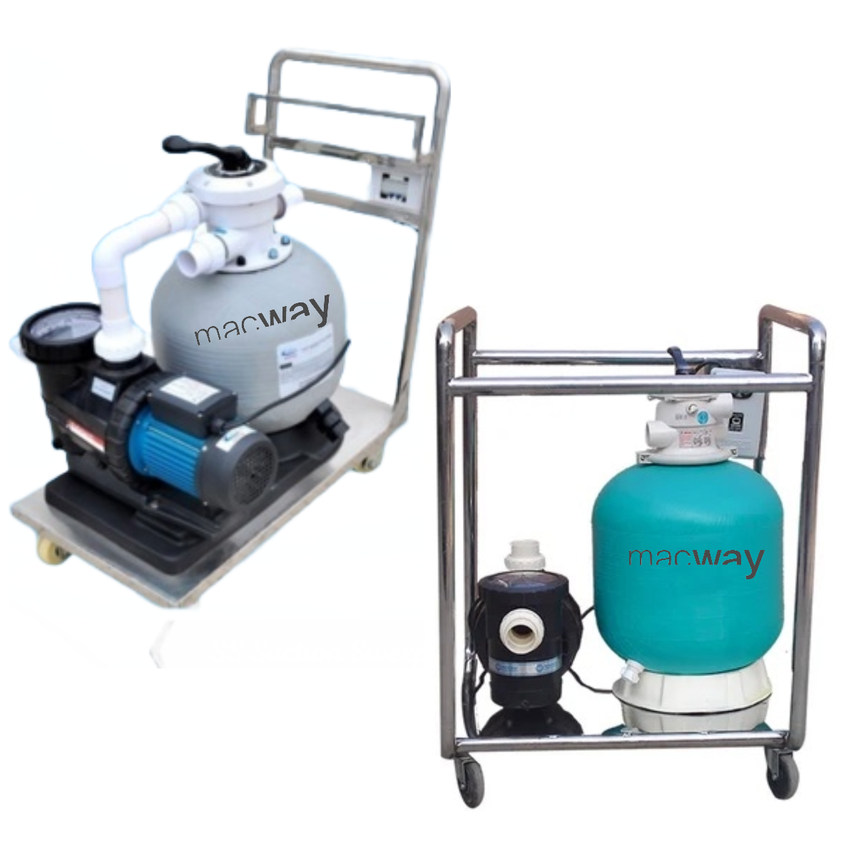 Swimming Pool Filtration System With Trolley Macway Tradematics
